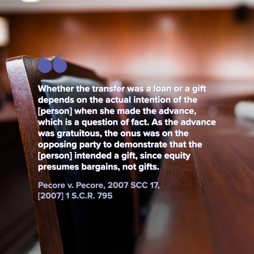 Loan or a gift in Indian divorce