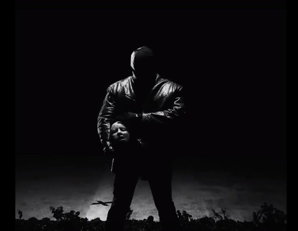 Kanye West in his latest music video "Eazy".