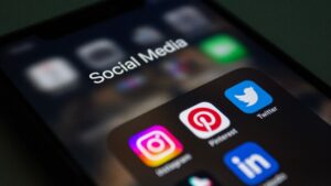 A phone screen showing social media apps.